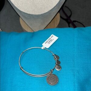 NWT Alex and Ani Libra Silver Charm Bangle Bracelet